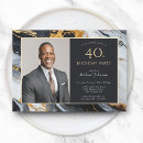 Search for glamorous 40th birthday invitations Modern