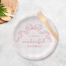 Search for 1st birthday paper plates Pink bow