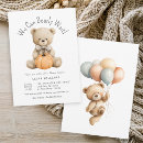 Search for colourful baby boy shower invitations We can bearly wait