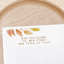 Search for autumn leaves return address labels Rustic