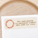 Search for rustic wreath return address labels Botanical