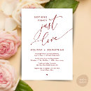 Search for burgundy wedding reception invitations Elopement