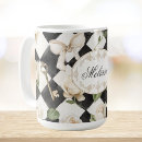 Search for black and white diamond pattern mugs Vintage