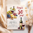 Search for wine 50th birthday invitations Cheers to 50 years