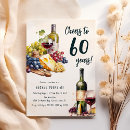 Search for wine 60th birthday invitations Cheers to 60 years