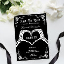 Search for gothic save the dates Black and white