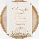 Search for little pumpkin on the way invitations Watercolor