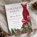 Search for bow christmas invitations Red