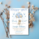 Search for brown and blue baby shower invitations Stars