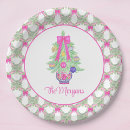 Search for pink christmas paper plates Coquette