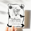 Search for girl halloween invitations Black and white