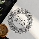 Search for wreath rubber stamps Initials