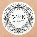 Search for initials wedding stickers Seals
