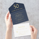 Search for mens blue and gold birthday invitations Elegant