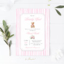 Search for pink teddy bear invitations Girl
