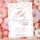 Search for our little pumpkin is turning one invitations Elegant