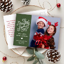 Search for funny naughty and nice christmas cards Red and white