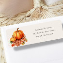Search for fall pumpkin return address labels Change of address
