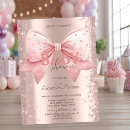 Search for pink rose baby shower invitations Bow