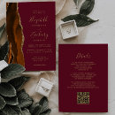Search for burgundy and orange wedding invitations Modern