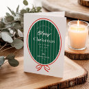 Search for oval christmas cards Red and green
