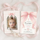 Search for pattern 1st birthday invitations Pink bow