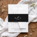 Search for black wedding invitation belly bands Old money