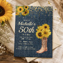 Search for country western 50th birthday invitations For her