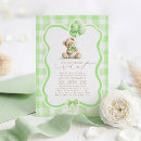Search for green teddy bear invitations We can bearly wait