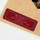 Search for checks return address labels Red plaid