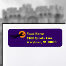 Search for black and purple return address labels Halloween