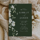 Search for green floral wedding invitations Botanical