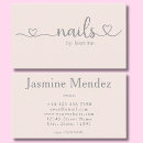 Search for nail tech business cards Typography