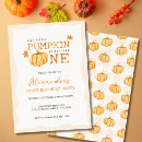 Search for pumpkin girl 1st birthday invitations Is turning one
