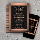 Search for black copper invitations Masculine