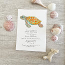 Search for sea turtle baby shower invitations Under the sea