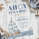 Search for ocean baby boy shower invitations Ahoy its a boy