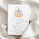 Search for little pumpkin baby boy shower invitations Watercolor