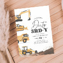Search for construction vehicle birthday invitations For kids