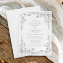 Search for elegant silver wedding invitations Floral
