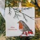 Search for red bird christmas tree decorations Robin