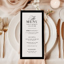 Search for black and white wedding menus Old money