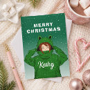 Search for frog christmas cards Green