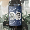 Search for navy blue wine labels Happy birthday