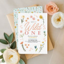 Search for wildflower 1st birthday invitations Girl