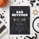 Search for basketball bar bat mitzvah invitations For kids