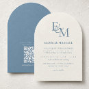Search for classic monogram wedding invitations Dusty blue