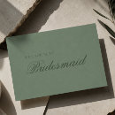 Search for green bridesmaid cards Modern