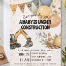 Search for baby under construction invitations Excavator