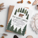 Search for happy camper birthday invitations Rustic